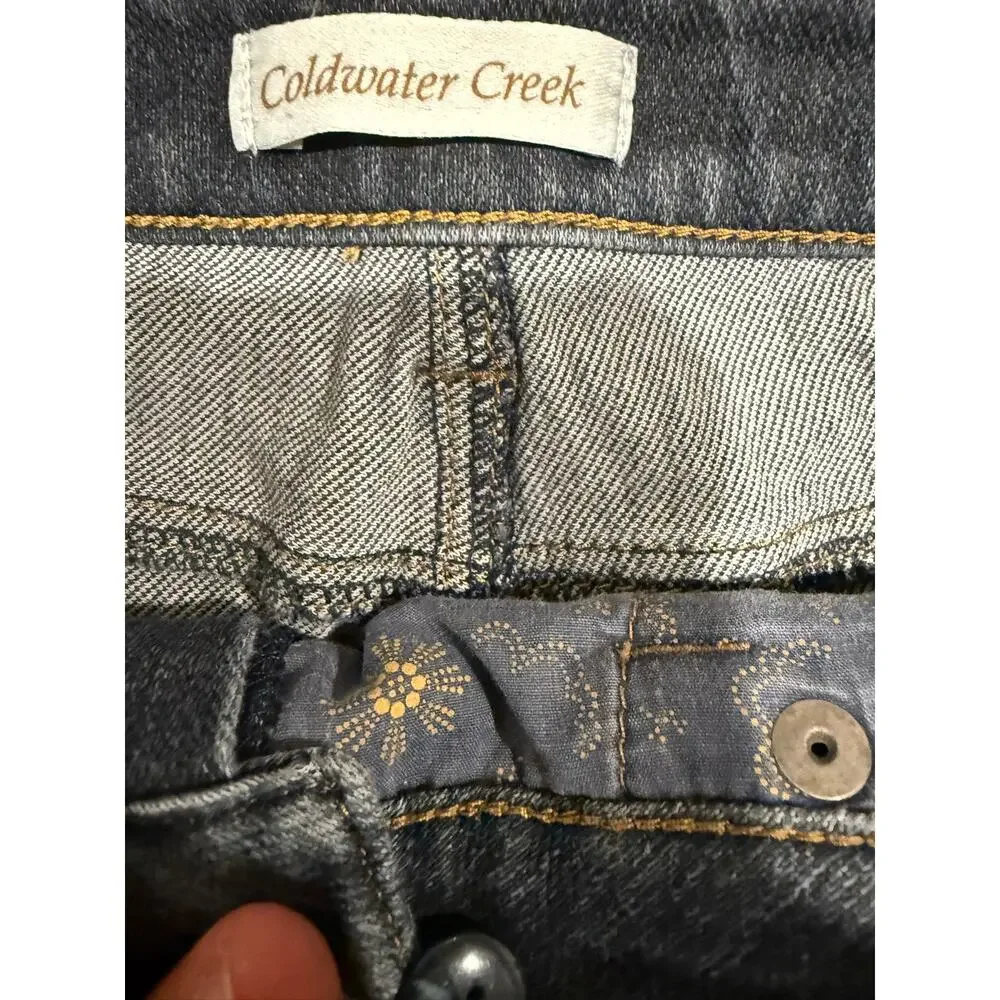 Coldwater Creek Women's Blue Trouser Flare Denim Jeans Size Petite 10